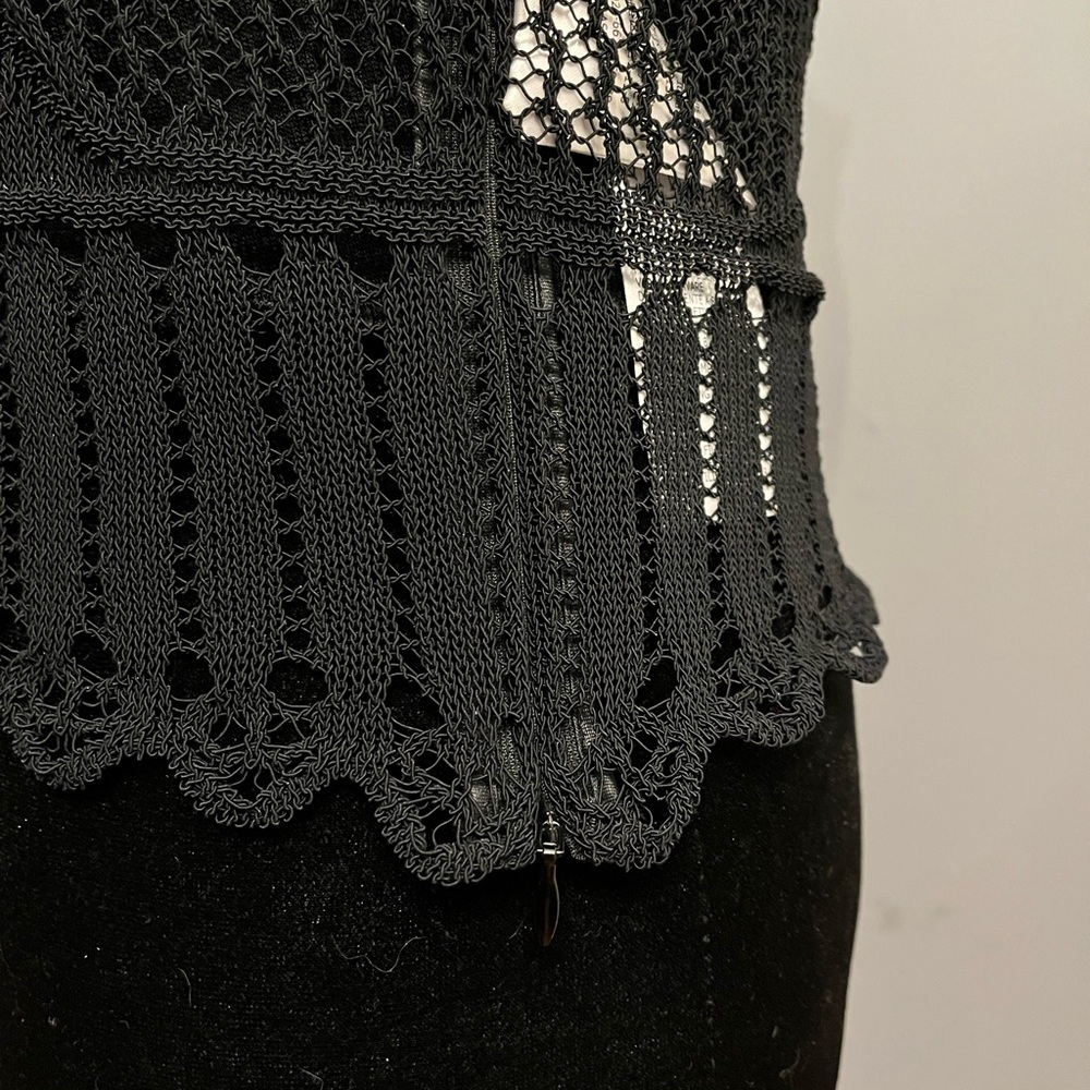 BNWT Alexander McQueen Black Patchwork Lace Top, size M - Picture 9 of 12